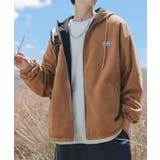 ブラック×オレンジ | リバーシブル2WAY薄手ボアジャケット ストリート系 ロンT | HOOK