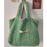 グリーン | リバーシブル ボアトートバッグ キャンバス | aimoha 