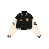 ブルゾンアメカジワッペン刺繍スタジャンジャケット クロップド丈 ストリート系 | HOOK | 詳細画像2