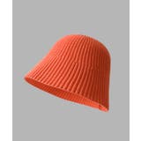 オレンジ | 無地ニット編ハット キャップ 帽子 | HOOK