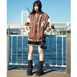 ブルゾン A柄 ユニセックスアメカジワッペン刺繍スタジャンジャケット | HOOK | 詳細画像10