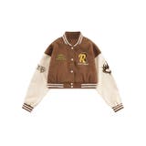 ブルゾンアメカジワッペン刺繍スタジャンジャケット クロップド丈 ストリート系 | HOOK | 詳細画像4