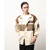 ブルゾン【HOOK】アメカジワッペン刺繍配色切り替えハイネックブルゾン ストリー… | HOOK | 詳細画像10 