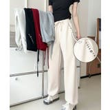 ロゴハイウエストドローストリングパンツ  | aimoha  | 詳細画像1 