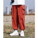 レッド | 新作 HOOK 裾絞りカーゴパンツ | HOOK