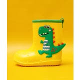 イエロー | 激かわいいアシメトリー 立体的な恐竜 レインブーツ | aimoha kids