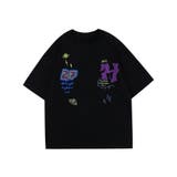 ブラック | HOOK アメカジ風ワッペン刺繍半袖TEE春服 夏服 | HOOK
