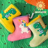 激かわいいアシメトリー 立体的な恐竜 レインブーツ | aimoha kids | 詳細画像1