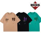 HOOK アメカジ風ワッペン刺繍半袖TEE春服 夏服 | HOOK | 詳細画像1