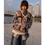 HOOK -original- 配色ハンドニットクロシェベスト | HOOK | 詳細画像46 