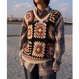 HOOK -original- 配色ハンドニットクロシェベスト | HOOK | 詳細画像48 