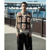 HOOK -original- 配色ハンドニットクロシェベスト | HOOK | 詳細画像32 
