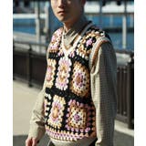 HOOK -original- 配色ハンドニットクロシェベスト | HOOK | 詳細画像34 