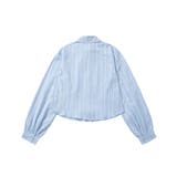 【HOOK】for girls  アシメトリーシャーリングストライプ柄シャツ | HOOK | 詳細画像9 