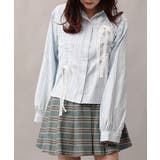 【HOOK】for girls  アシメトリーシャーリングストライプ柄シャツ | HOOK | 詳細画像21 