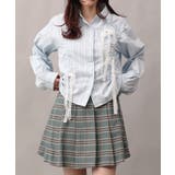 【HOOK】for girls  アシメトリーシャーリングストライプ柄シャツ | HOOK | 詳細画像22 