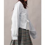 【HOOK】for girls  アシメトリーシャーリングストライプ柄シャツ | HOOK | 詳細画像23 