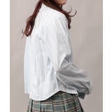 【HOOK】for girls  アシメトリーシャーリングストライプ柄シャツ | HOOK | 詳細画像25 