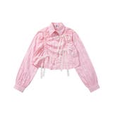 【HOOK】for girls  アシメトリーシャーリングストライプ柄シャツ | HOOK | 詳細画像5 