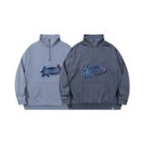 HOOK  original  アメカジパッチ刺繍デニム風ウォッシュハーフジップ | HOOK | 詳細画像11 