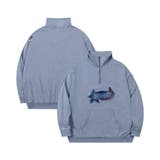 HOOK  original  アメカジパッチ刺繍デニム風ウォッシュハーフジップ | HOOK | 詳細画像12 