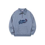 HOOK  original  アメカジパッチ刺繍デニム風ウォッシュハーフジップ | HOOK | 詳細画像1 