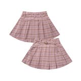 ピンク | 【HOOK】for girls チェック柄ボックスプリーツミニスカート | HOOK