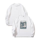 ホワイト | HOOK -original- にゃんにゃんマフィアプリントロンTEE | HOOK