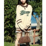 ベージュ | HOOK -original- アメカジサガラロゴ刺繍ポロ襟スウェット | HOOK