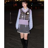 【HOOK】for girls ハートワッペンチェック柄ニットベスト | HOOK | 詳細画像30