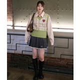 【HOOK】for girls ハートワッペンチェック柄ニットベスト | HOOK | 詳細画像21