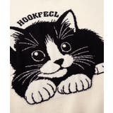 HOOK -original- 猫イラストステッチニットベスト | HOOK | 詳細画像8