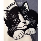 HOOK -original- 猫イラストステッチニットベスト | HOOK | 詳細画像2