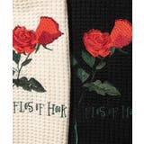ワッフル編み手縫いステッチバラ刺繍ニット風スウェット ストリート系 オラオラ系 | HOOK | 詳細画像3