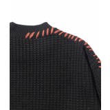 ワッフル編み手縫いステッチバラ刺繍ニット風スウェット ストリート系 オラオラ系 | HOOK | 詳細画像48