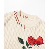 ワッフル編み手縫いステッチバラ刺繍ニット風スウェット ストリート系 オラオラ系 | HOOK | 詳細画像62