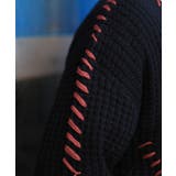 ワッフル編み手縫いステッチバラ刺繍ニット風スウェット ストリート系 オラオラ系 | HOOK | 詳細画像8