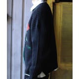 ワッフル編み手縫いステッチバラ刺繍ニット風スウェット ストリート系 オラオラ系 | HOOK | 詳細画像16