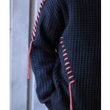 ワッフル編み手縫いステッチバラ刺繍ニット風スウェット ストリート系 オラオラ系 | HOOK | 詳細画像25