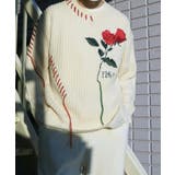 ワッフル編み手縫いステッチバラ刺繍ニット風スウェット ストリート系 オラオラ系 | HOOK | 詳細画像37