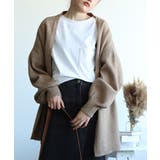 モカ | シンプルチュニックトッパー カーディガン 韓国ファッション | aimoha 