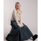 【HOOK】for girls 裾フリンジ透かし編み編み上げカーディガン | HOOK | 詳細画像22 