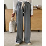 グレー | ラインデザインカジュアルニットパンツ | aimoha