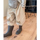 【aimoha-KIDS-】韓国子供服 可愛い猫ワッペンプリント裾絞りパンツ  | aimoha kids | 詳細画像4 