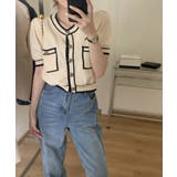 アウトリンキングカーディガン 韓国ファッション レディース | aimoha  | 詳細画像3 