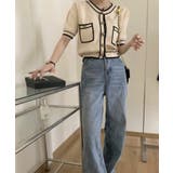 アウトリンキングカーディガン 韓国ファッション レディース | aimoha  | 詳細画像5 