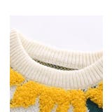 サガラ刺繍風ひまわり総柄ニット ストリート系 オラオラ系 | HOOK | 詳細画像4 