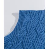 英字刺繍Vネックニットベスト ストリート系 オラオラ系 | HOOK | 詳細画像7 
