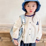 aimoha KIDS 配色パイピング前開きトップス | aimoha kids | 詳細画像1