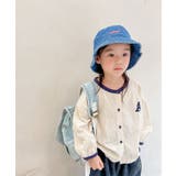 ライトベージュ | aimoha KIDS 配色パイピング前開きトップス | aimoha kids
